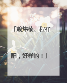 赖炜桢、程祥阳，好样的！