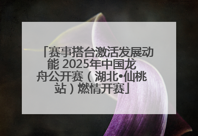 赛事搭台激活发展动能 2025年中国龙舟公开赛（湖北•仙桃站）燃情开赛
