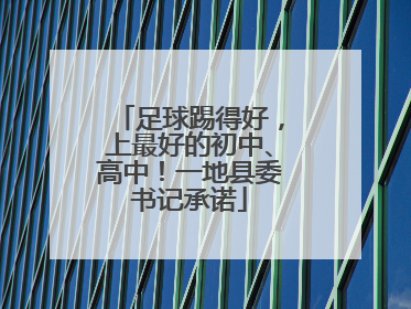 足球踢得好，上最好的初中、高中！一地县委书记承诺