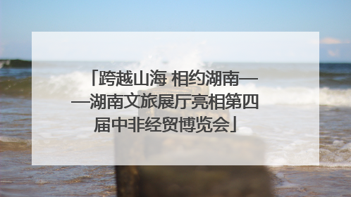 跨越山海 相约湖南——湖南文旅展厅亮相第四届中非经贸博览会
