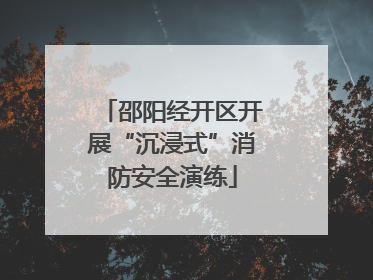 邵阳经开区开展“沉浸式”消防安全演练