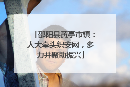 邵阳县黄亭市镇：人大牵头织安网，多力并聚助振兴