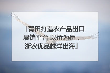 青田打造农产品出口展销平台 以侨为桥，浙农优品越洋出海