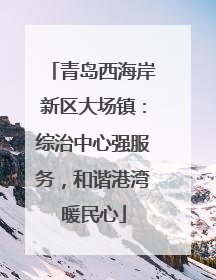 青岛西海岸新区大场镇：综治中心强服务，和谐港湾暖民心