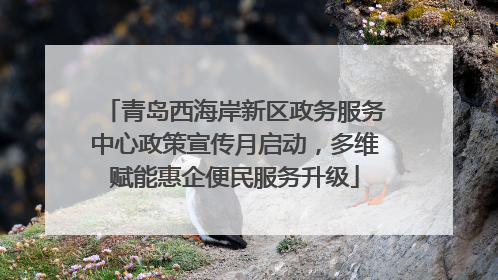 青岛西海岸新区政务服务中心政策宣传月启动，多维赋能惠企便民服务升级