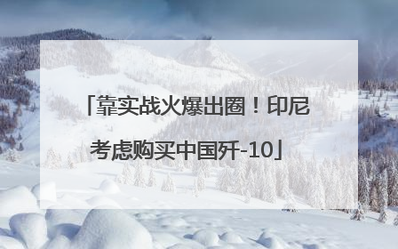 靠实战火爆出圈！印尼考虑购买中国歼-10