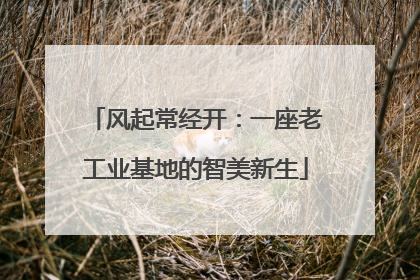 风起常经开：一座老工业基地的智美新生