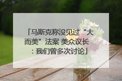 马斯克称没见过“大而美”法案 美众议长：我们曾多次讨论