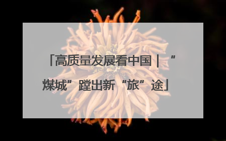 高质量发展看中国｜“煤城”蹚出新“旅”途