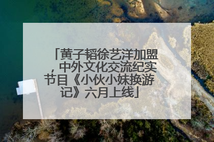 黄子韬徐艺洋加盟，中外文化交流纪实节目《小伙小妹换游记》六月上线