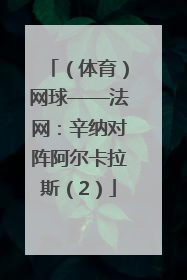 （体育）网球——法网：辛纳对阵阿尔卡拉斯（2）
