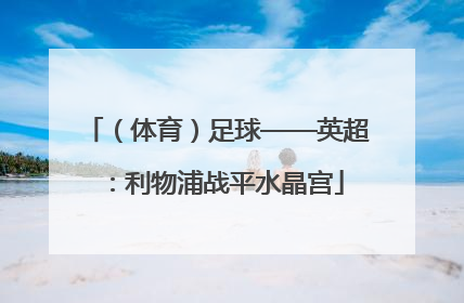 （体育）足球——英超：利物浦战平水晶宫