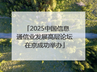 2025中国信息通信业发展高层论坛在京成功举办