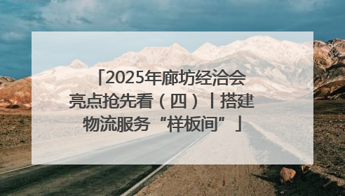 2025年廊坊经洽会亮点抢先看（四）丨搭建物流服务“样板间”