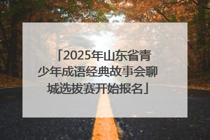 2025年山东省青少年成语经典故事会聊城选拔赛开始报名