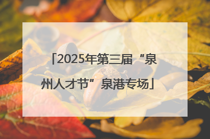 2025年第三届“泉州人才节”泉港专场