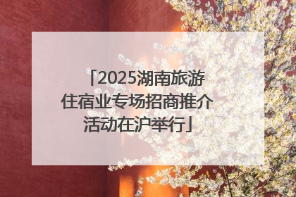 2025湖南旅游住宿业专场招商推介活动在沪举行