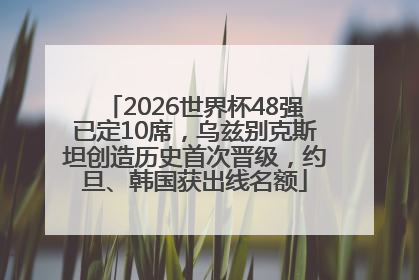 2026世界杯48强已定10席，乌兹别克斯坦创造历史首次晋级，约旦、韩国获出线名额