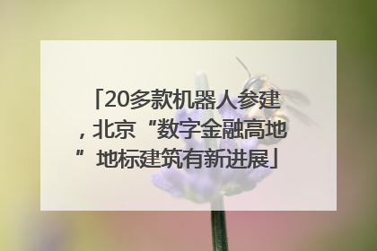 20多款机器人参建，北京“数字金融高地”地标建筑有新进展