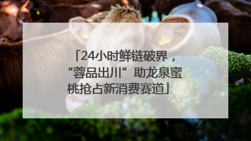 24小时鲜链破界，“蓉品出川”助龙泉蜜桃抢占新消费赛道