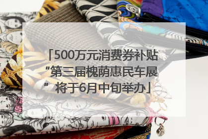 500万元消费券补贴 “第三届槐荫惠民车展”将于6月中旬举办