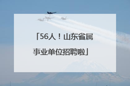 56人！山东省属事业单位招聘啦