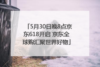 5月30日晚8点京东618开启 京东全球购汇聚世界好物