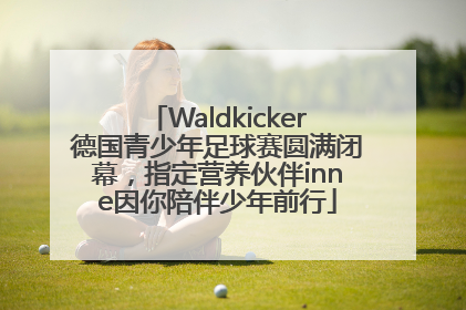 Waldkicker德国青少年足球赛圆满闭幕，指定营养伙伴inne因你陪伴少年前行